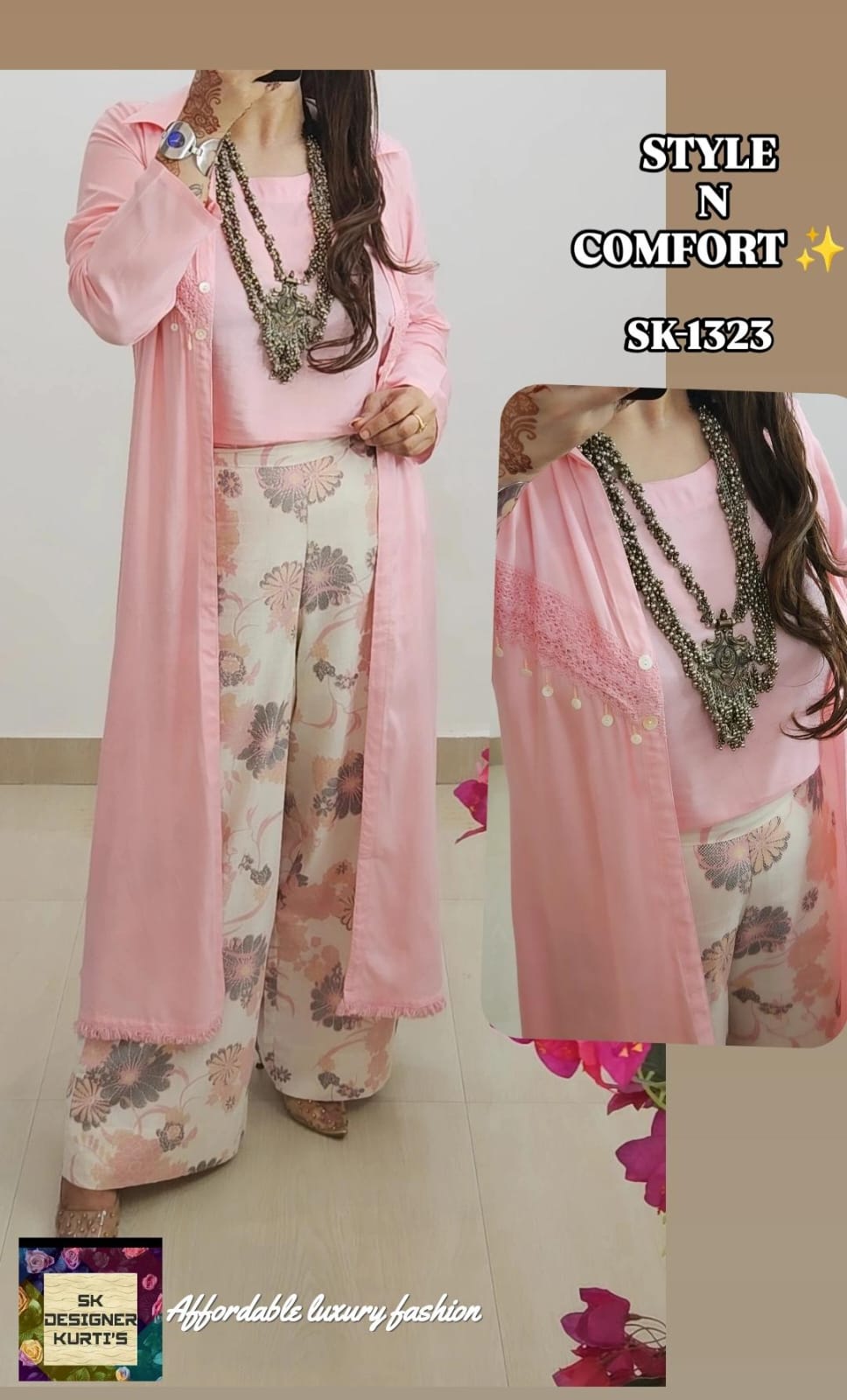 Cotton Silk Indo-Western Set