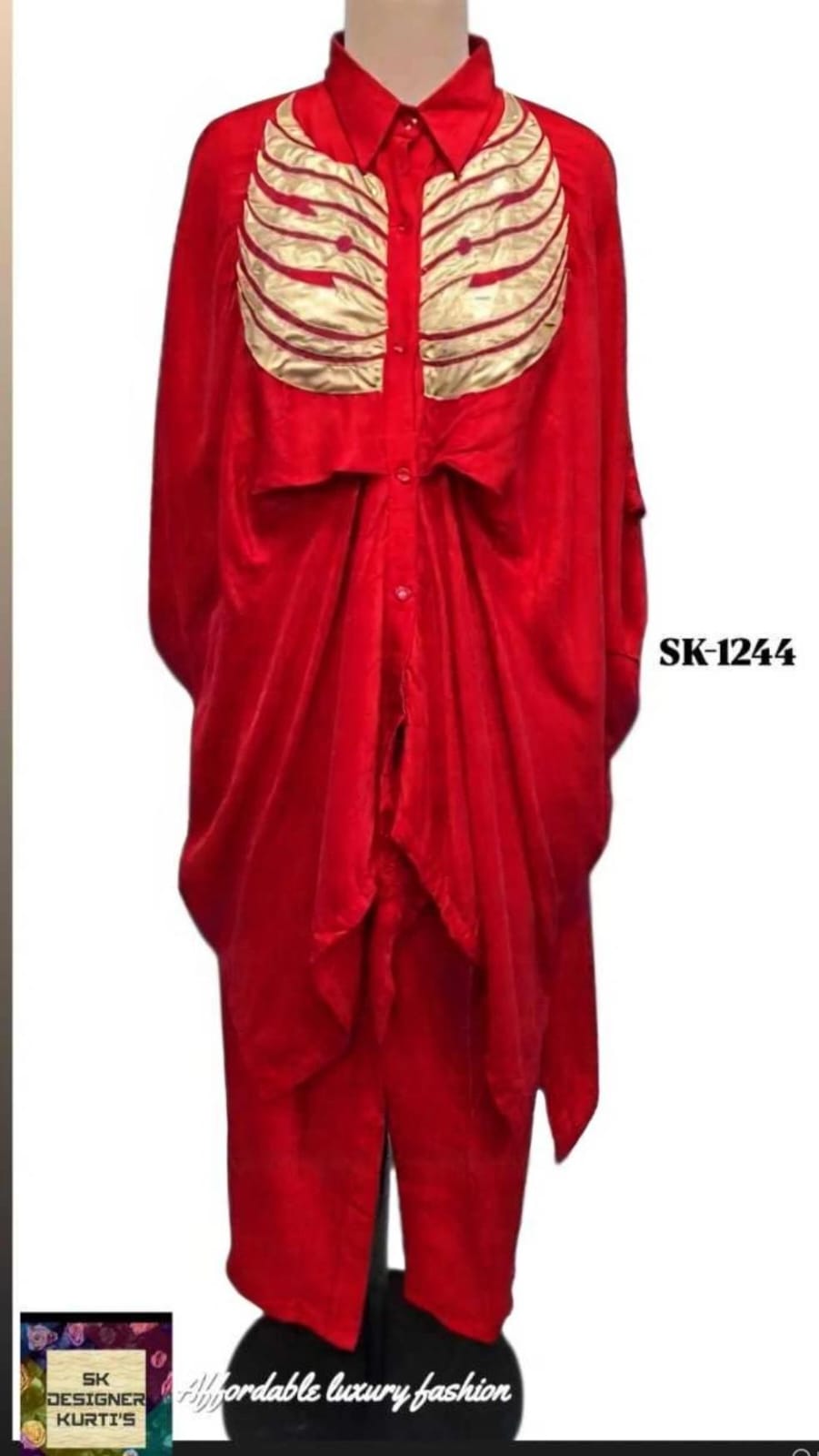 Luxe Drape Russian Silk Kaftan Set