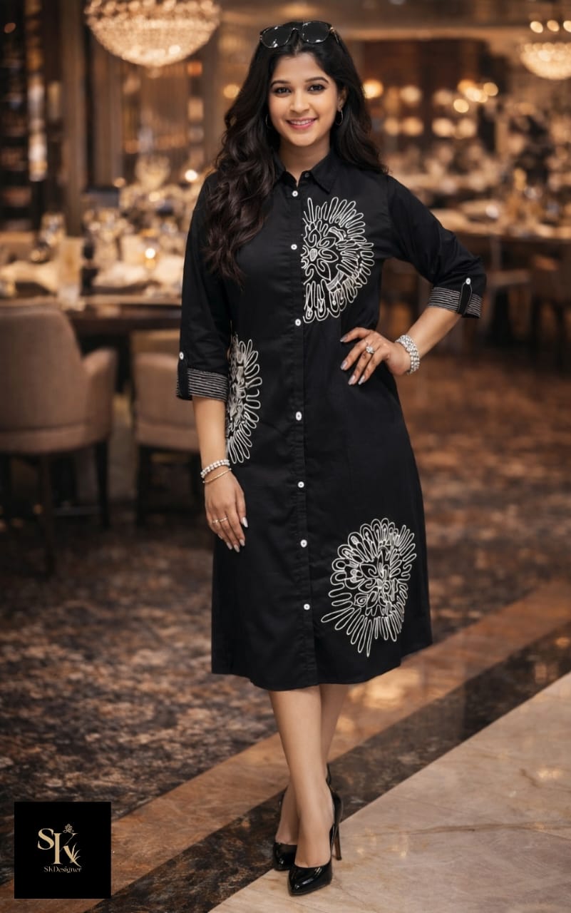 Midnight Power Cotton-Silk Ensemble