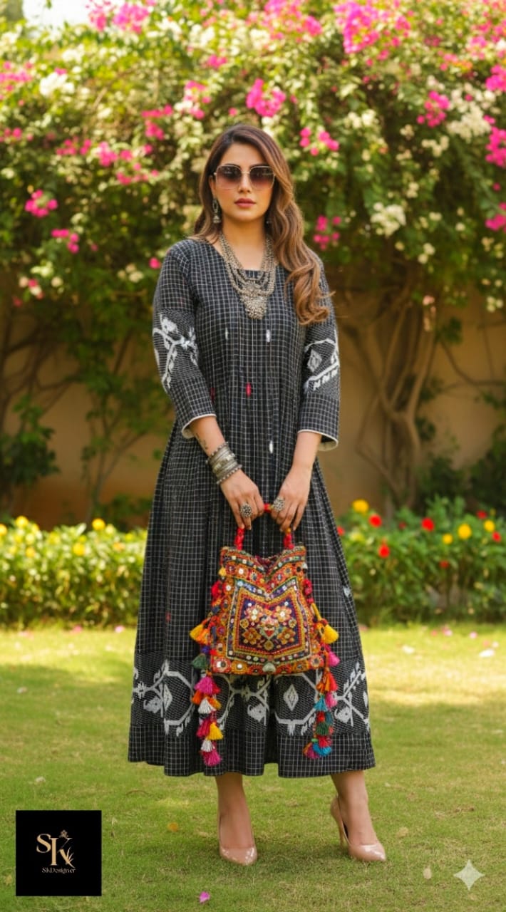 Jamdani Charm Pure Cotton Dress