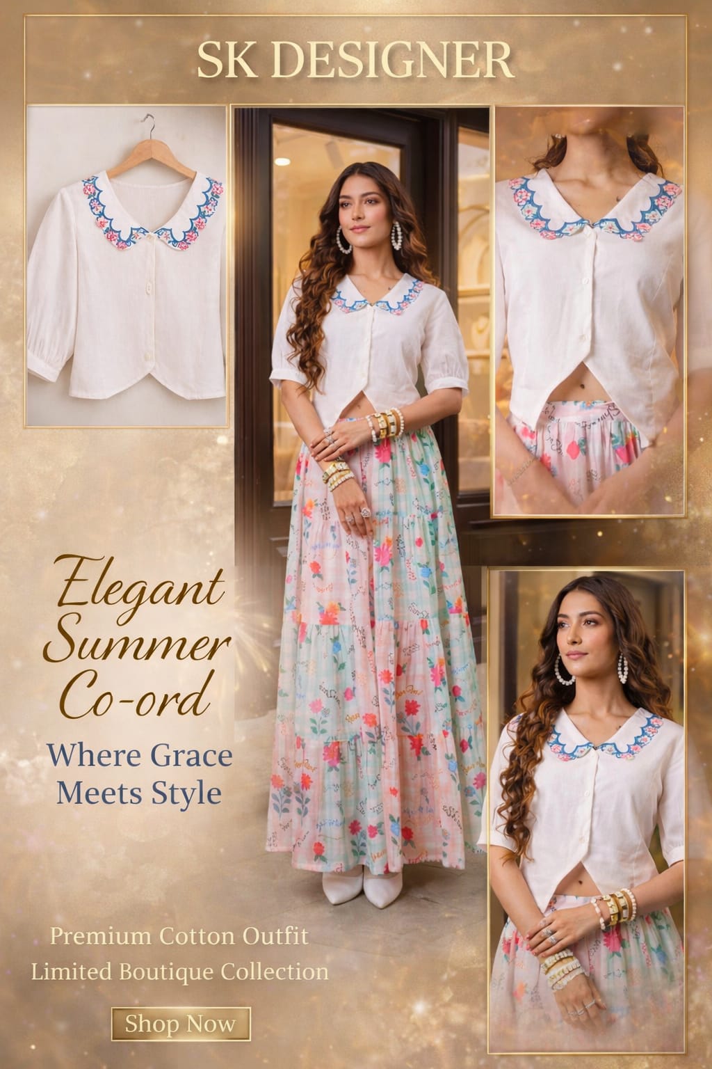 Aurora Bloom Cotton Co-ord Set