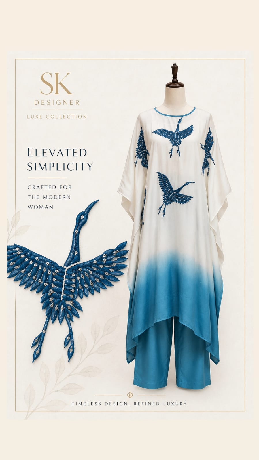 Flamingo Luxe Kaftan Set