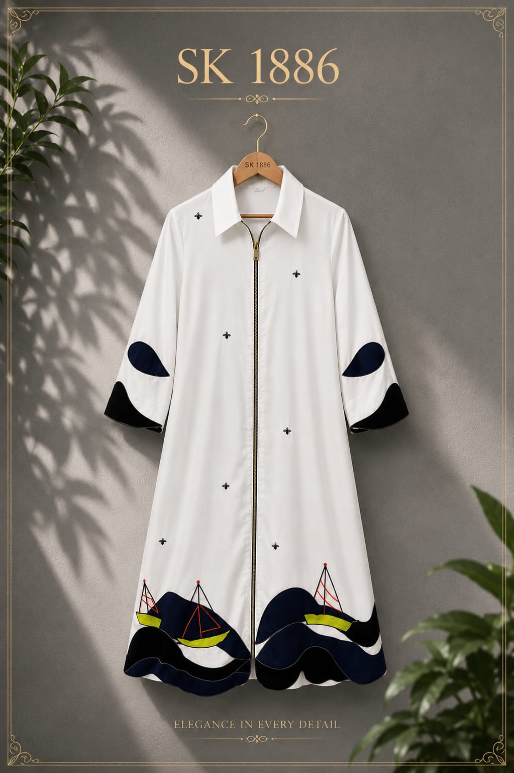 Summer Pearl Appliqué Dress