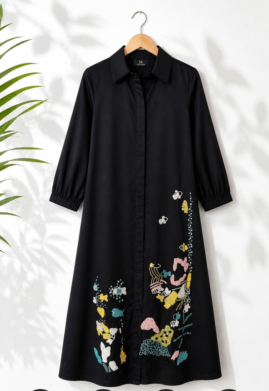 Midnight Pearl Luxe Dress (Black)