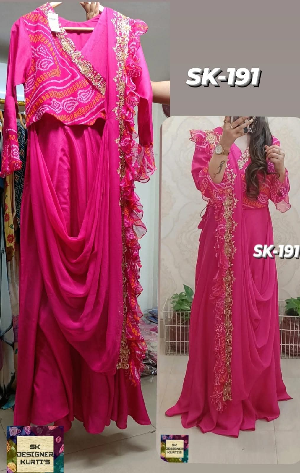 Royal Bandhani Glam – Russian Silk Wedding Gown