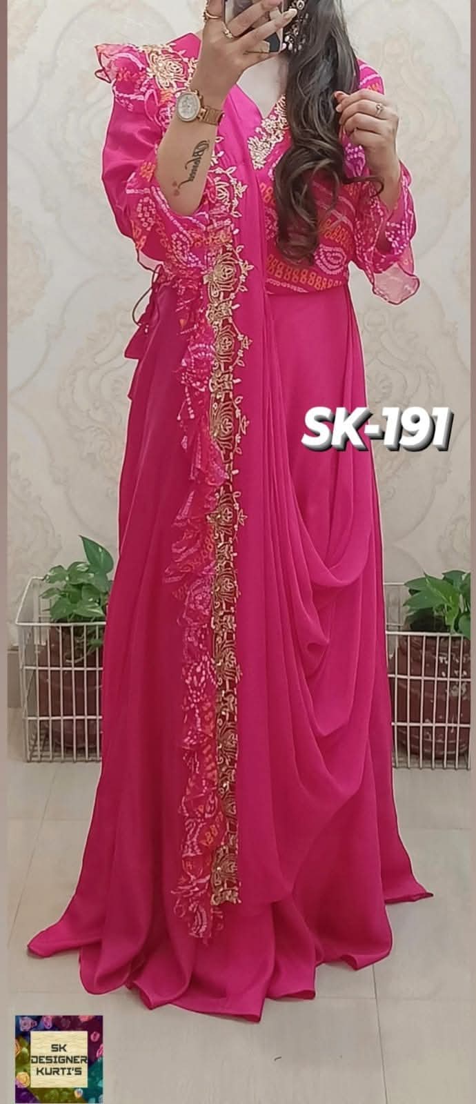 Royal Bandhani Glam – Russian Silk Wedding Gown