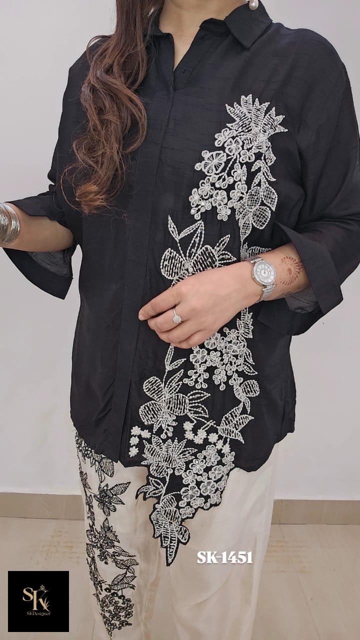 Boutique Luxe Pure Silk Kantha Cord-Set