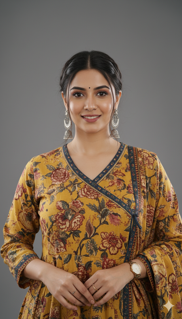 Angrakha Cotton Kurta Set
