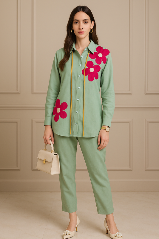 Chic Charm – Linen Cotton Co-Ord Set