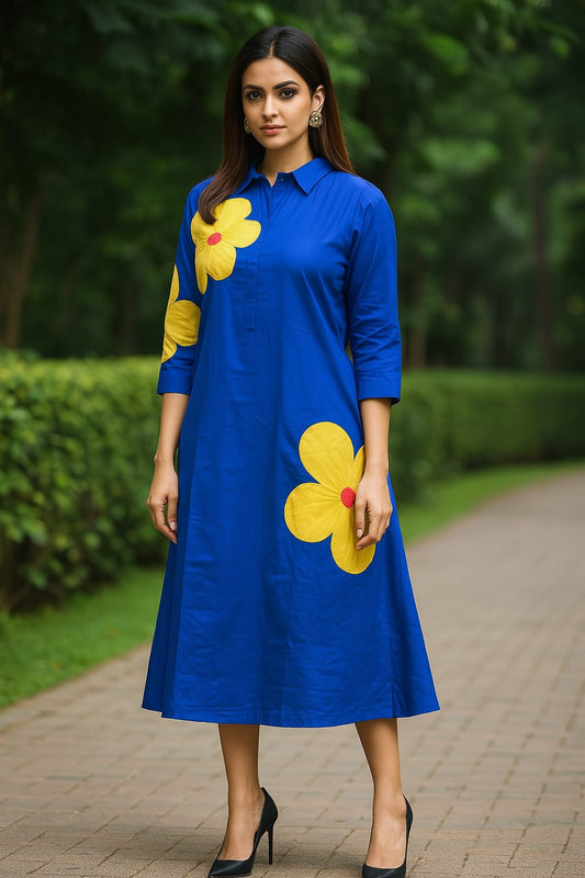Summer Luxe Appliqué Midi