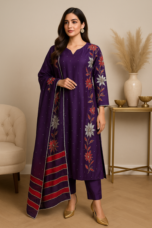 Mul Chanderi Kurta Set