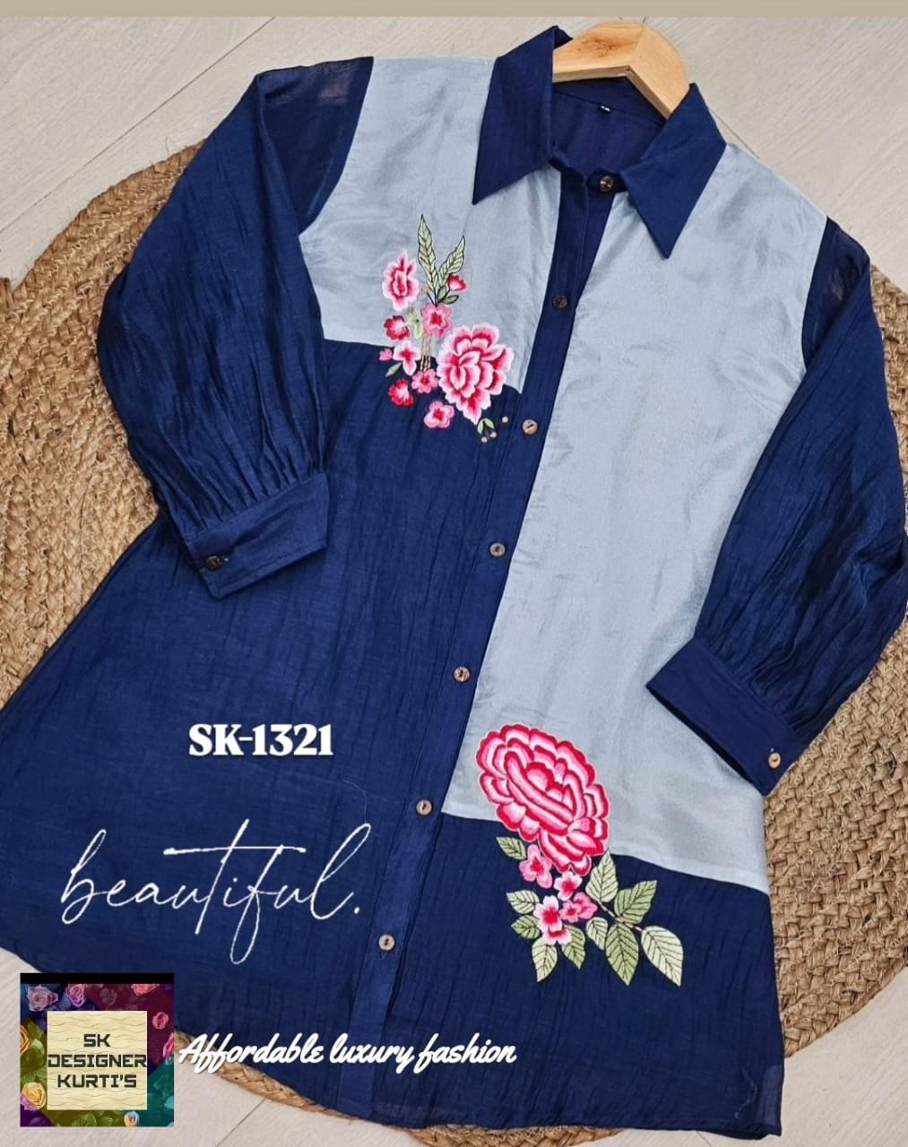 Royal Bloom Russian Silk Co-ord Set