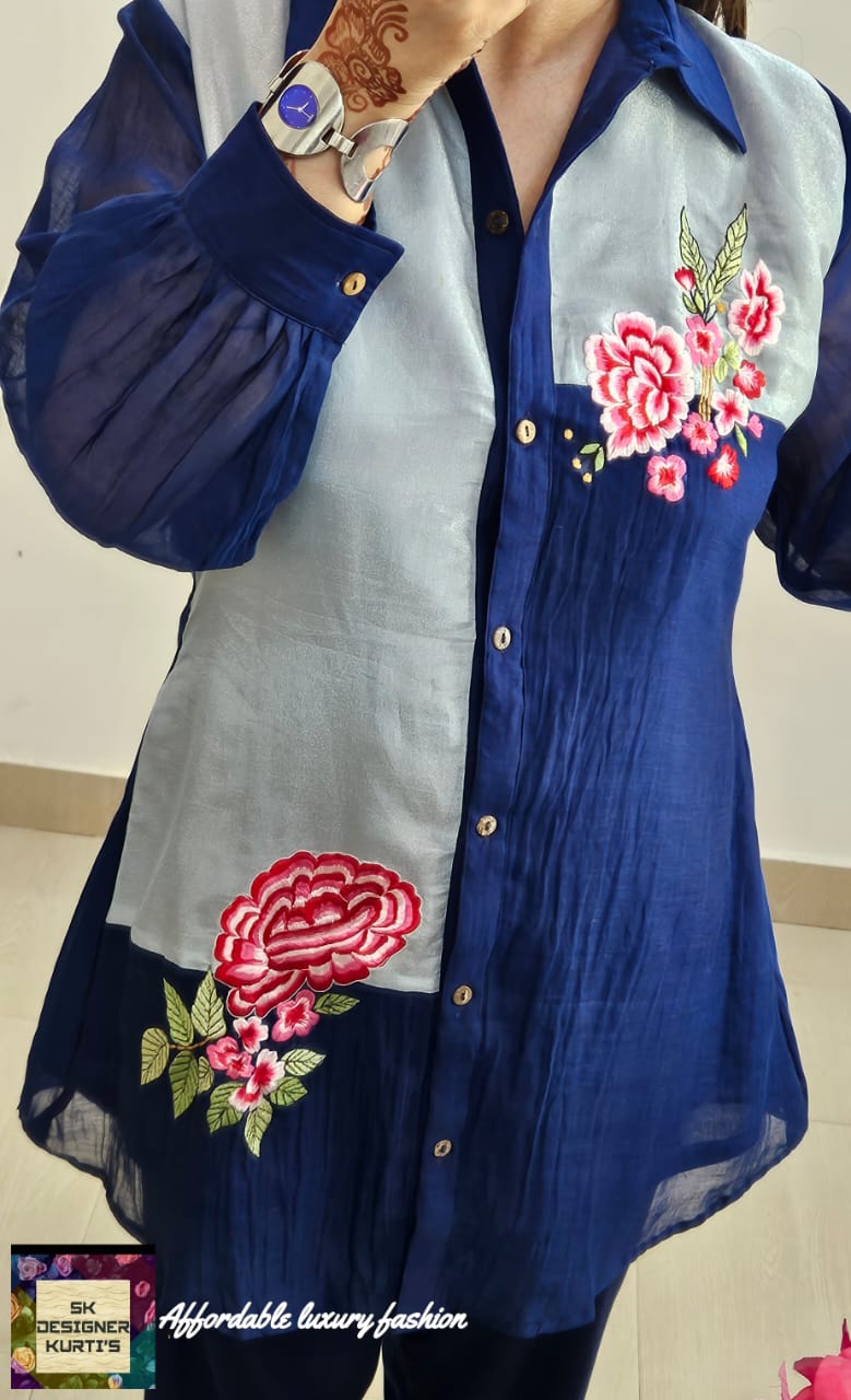 Royal Bloom Russian Silk Co-ord Set