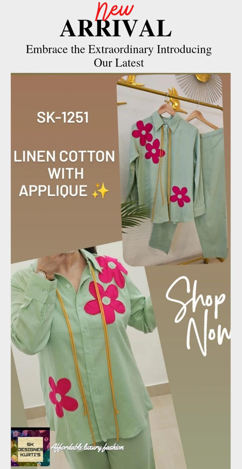 Chic Charm – Linen Cotton Co-Ord Set