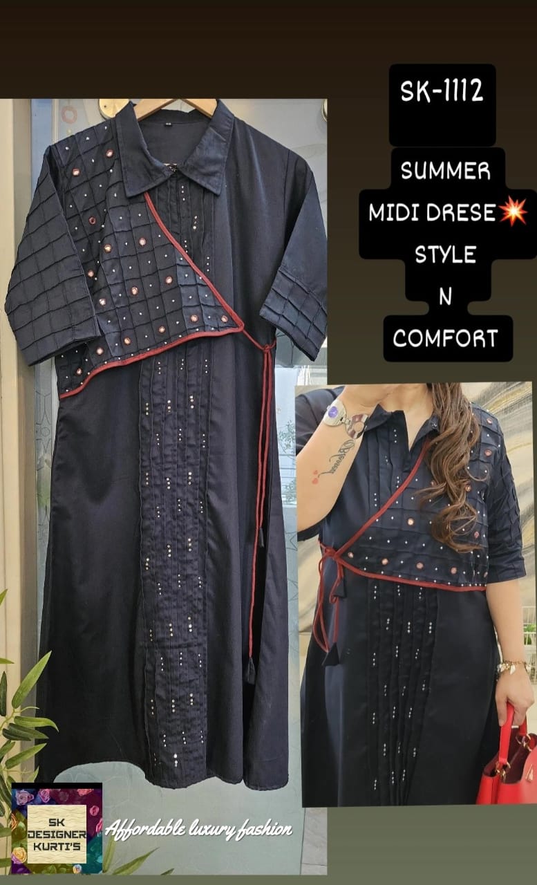 Chic Cotton Silk Midi Dress