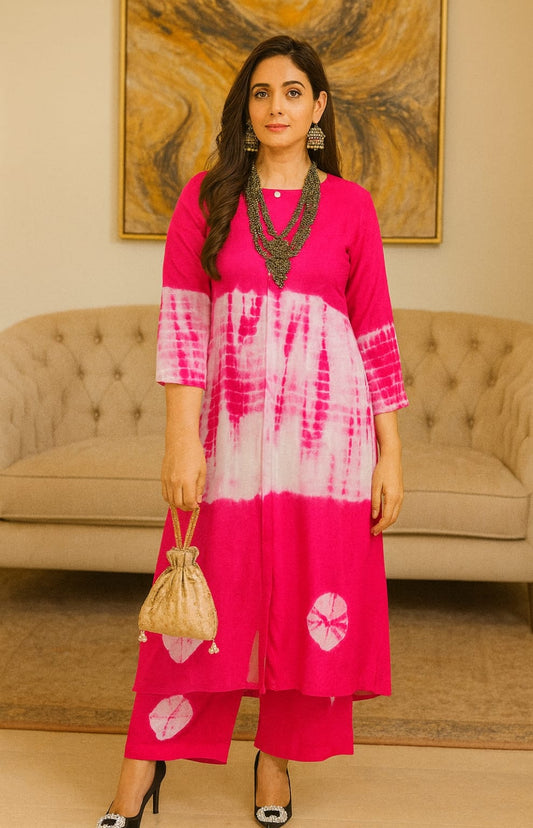 Muslin Tie & Dye Kurta Set