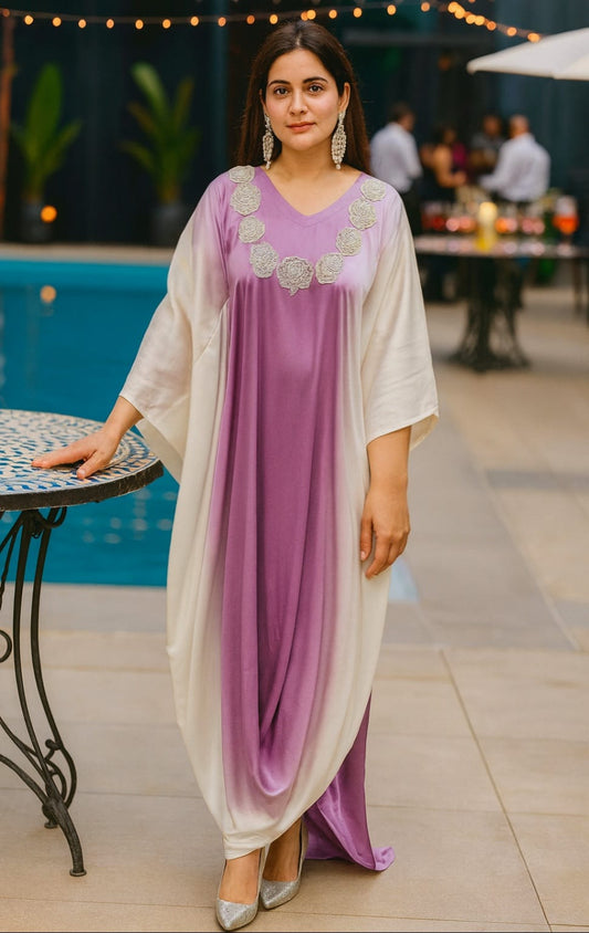 Gajji Silk Ombre Cowl Gown
