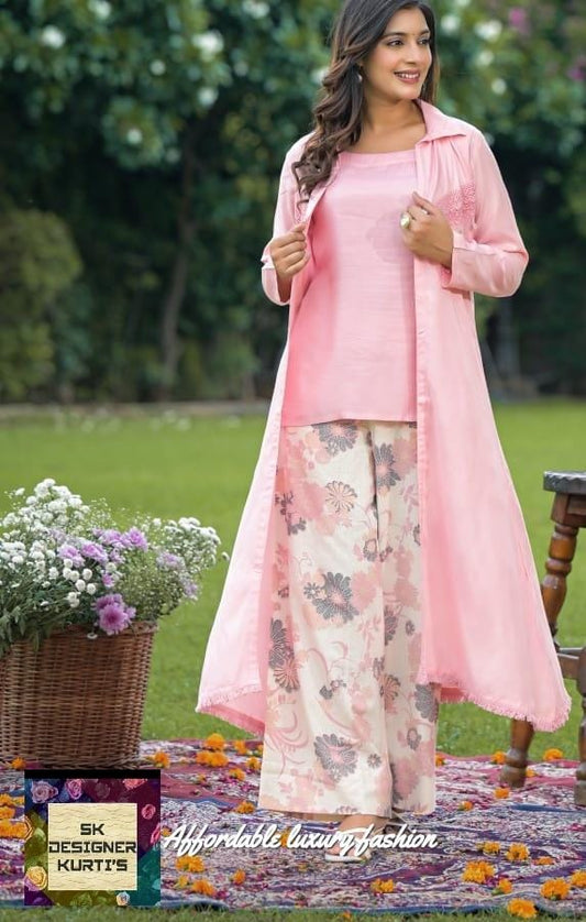 Cotton Silk Indo-Western Set
