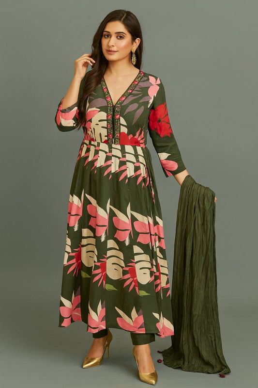 Summer Bloom Pure Cotton Suit Set