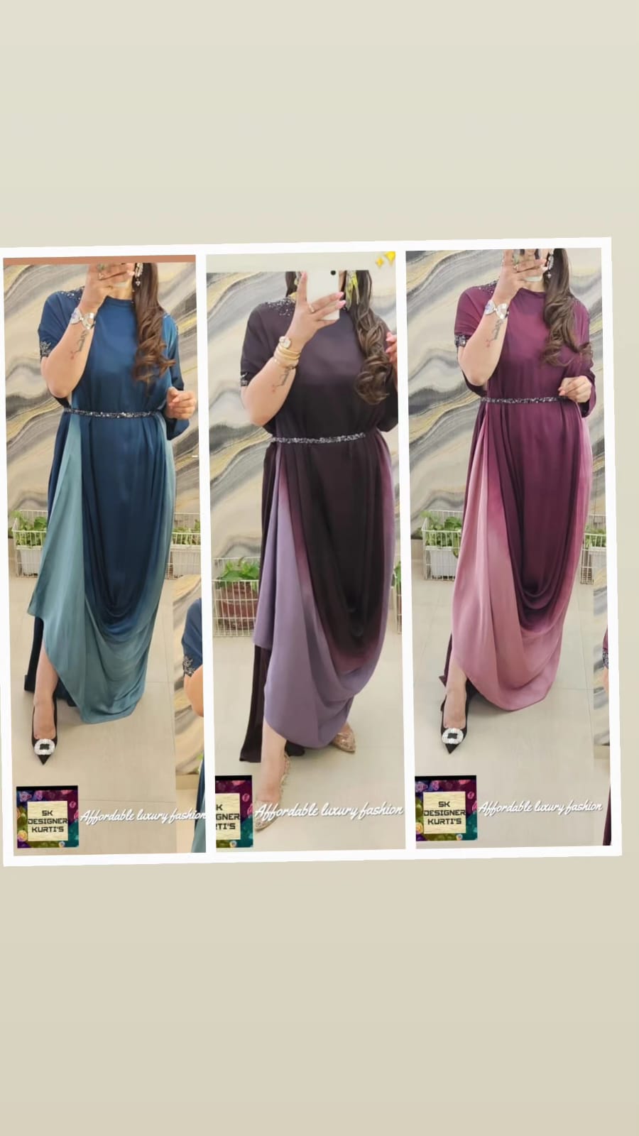 Glam Drape Modal Satin Gown