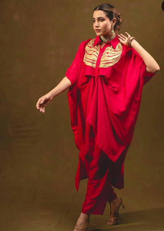 Luxe Drape Russian Silk Kaftan Set