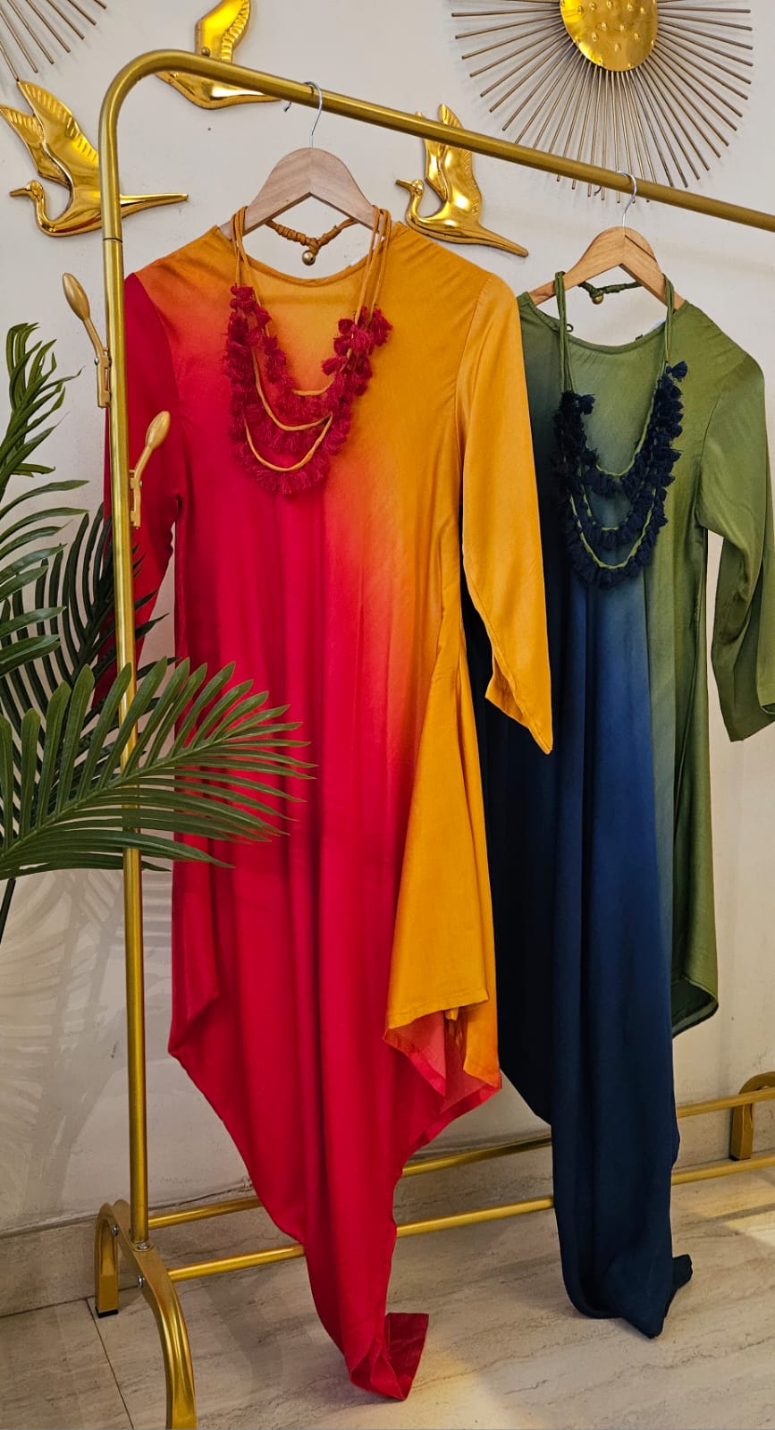 Ombre Luxe Satin Crepe Drape Set