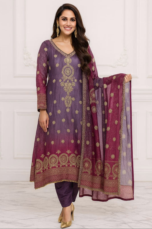 Shimmer Tissue Silk Tail Pattern Kurta