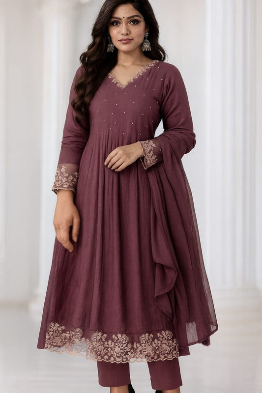 ELEGANT PEARL DETAIL COTTON SET