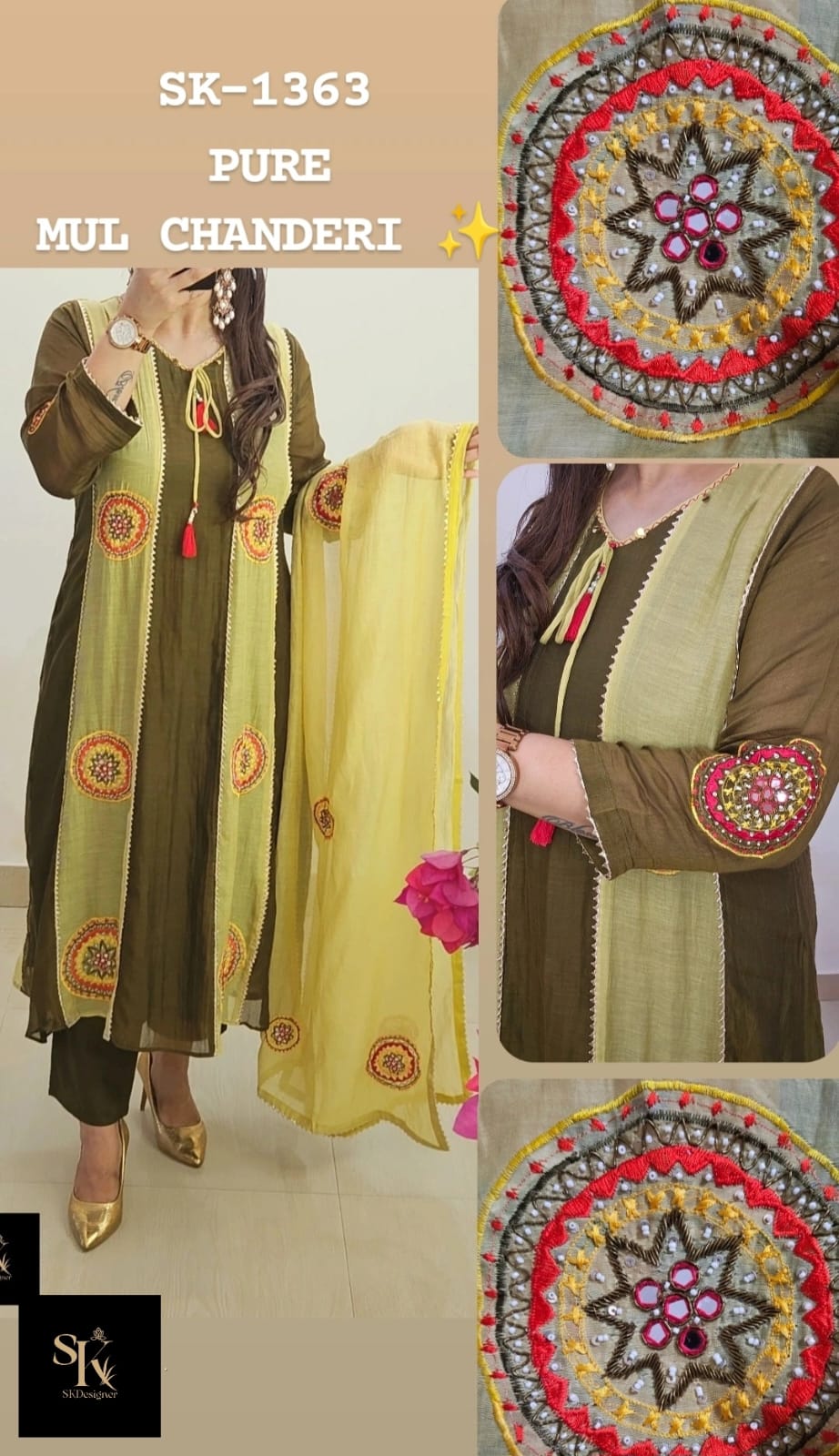 Shaded Elegance Mul Chanderi Set