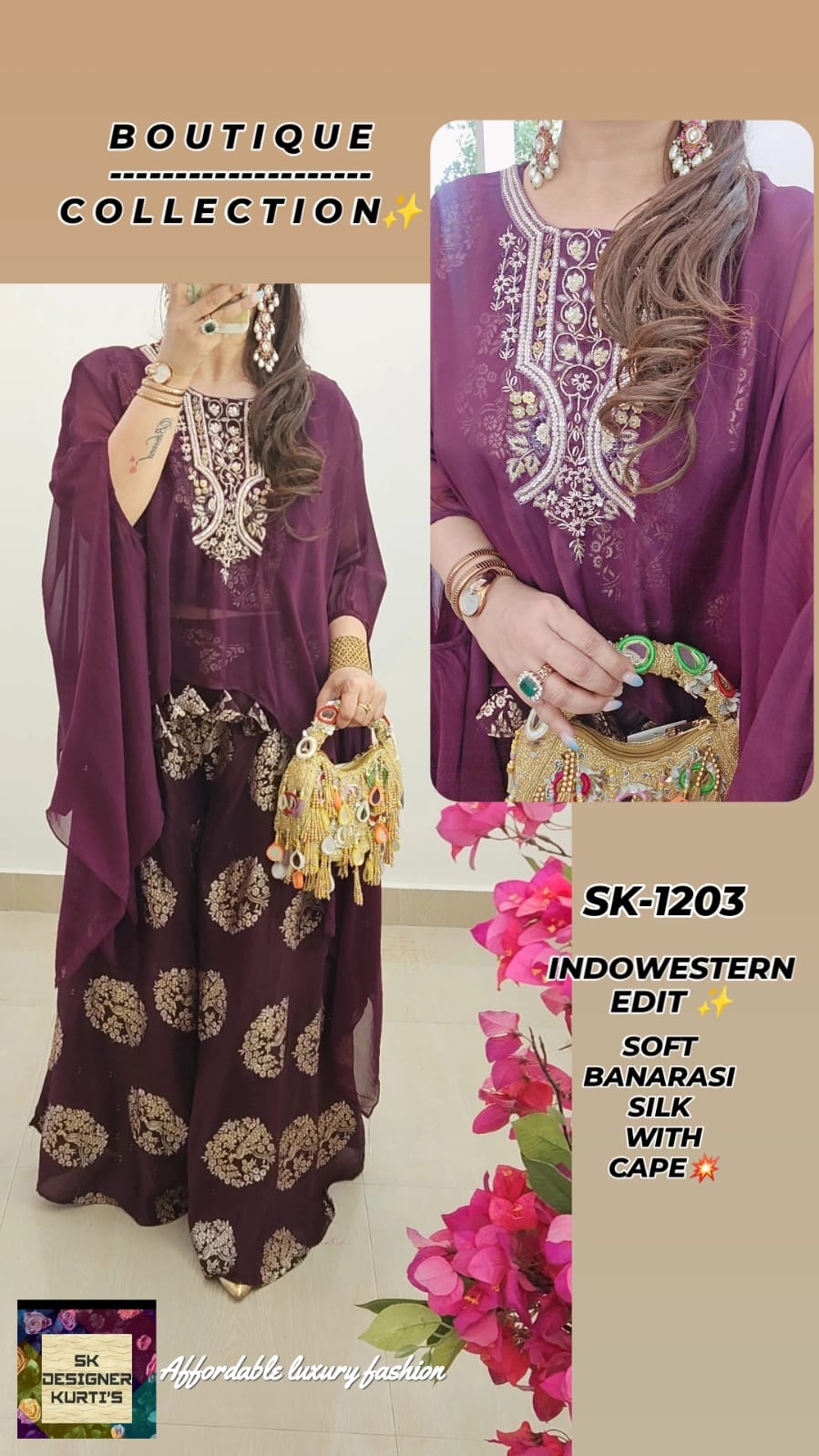 Royal Bloom IndoWestern Set