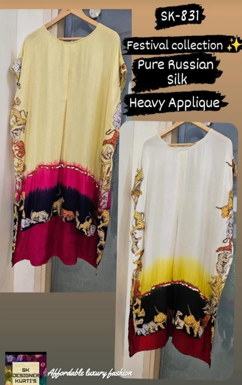 Royal Luxe Kaftan Set (White)