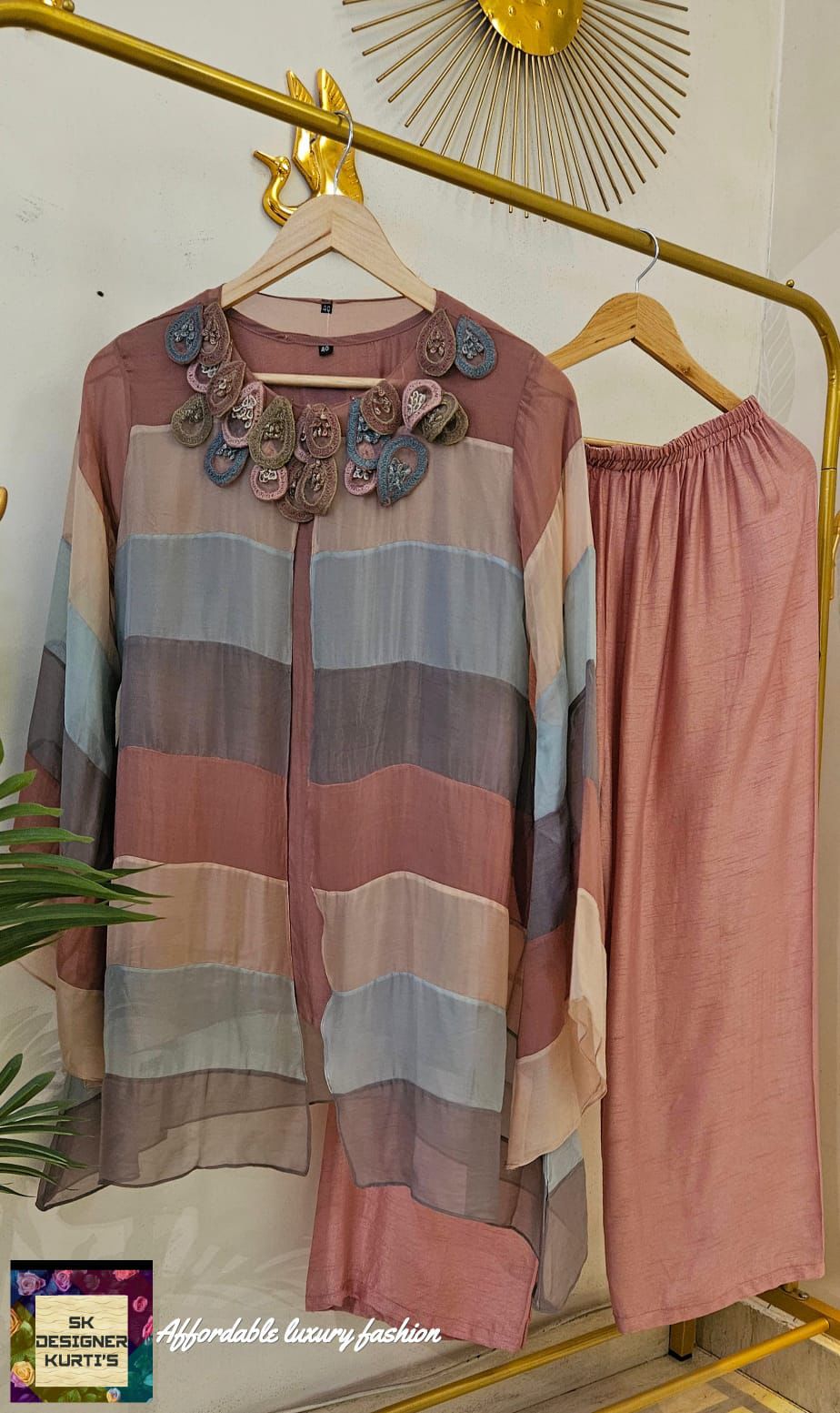 Pearl Luxe Organza Co-ord Set