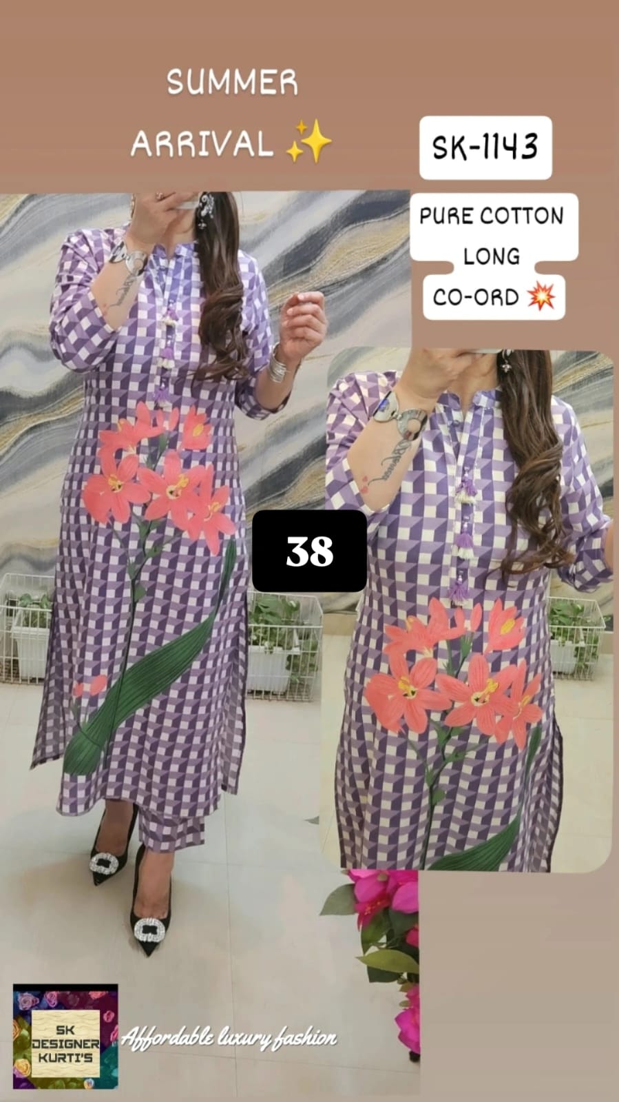 Summer Long Tassel Co-ord Set (Purple)