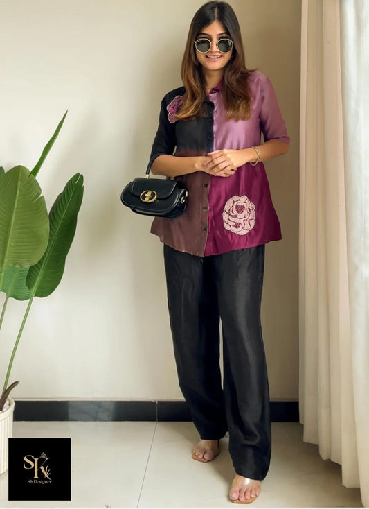 Luxe Beaded Raw Silk Co-Ord