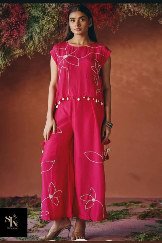 Rani Luxe Pearl & Sequin Co-ord Set (Pink)