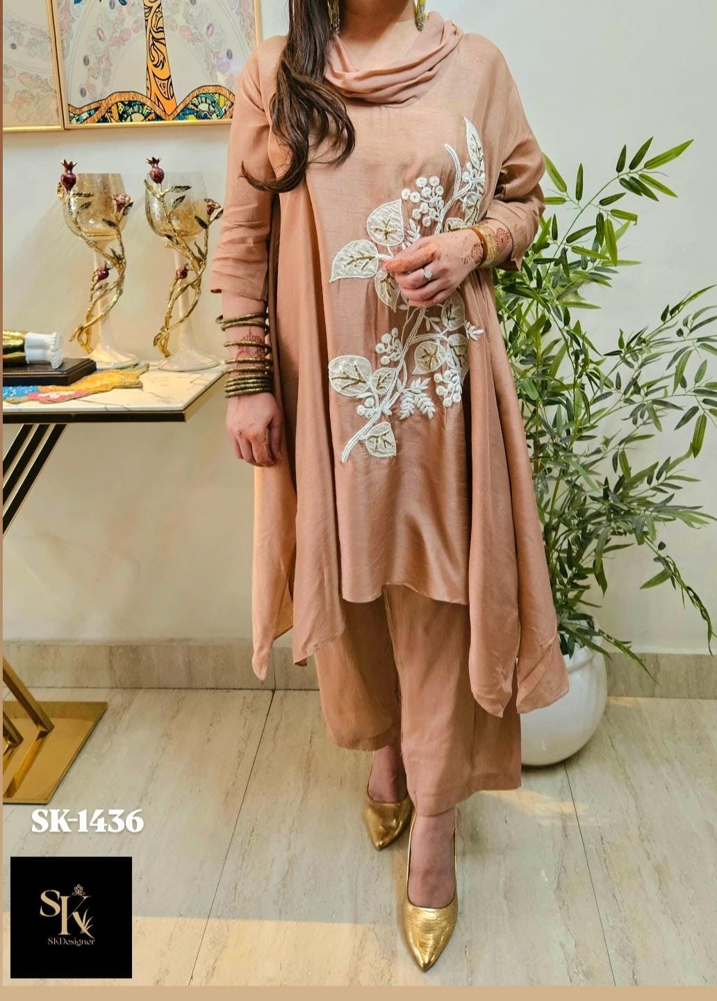 Dola Silk Luxe Asymmetrical Kurta Co-ord Set