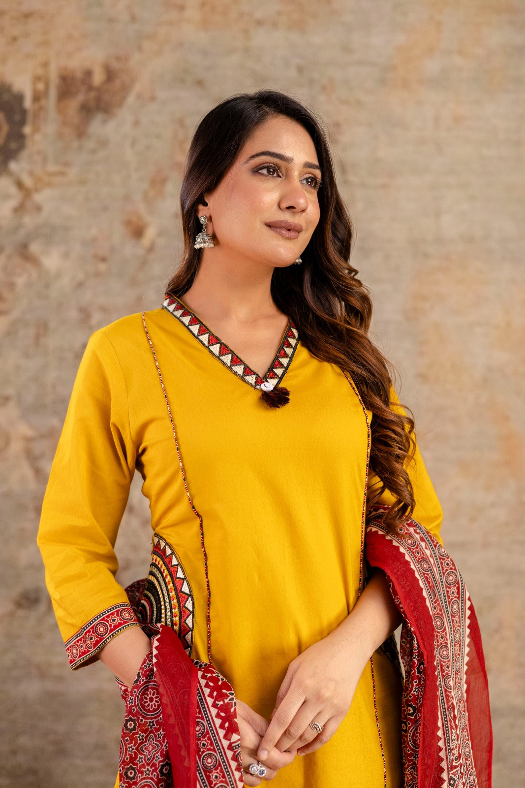 Festive Aura – Pure Cotton Embroidered Kurta Set