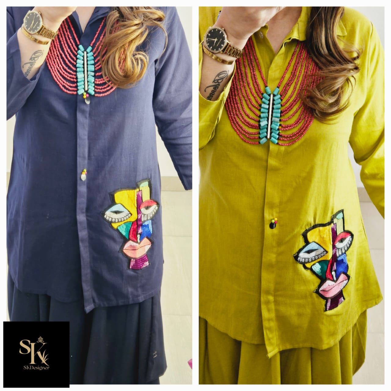 Sunset Muse Drape Skirt Set (Yellow)