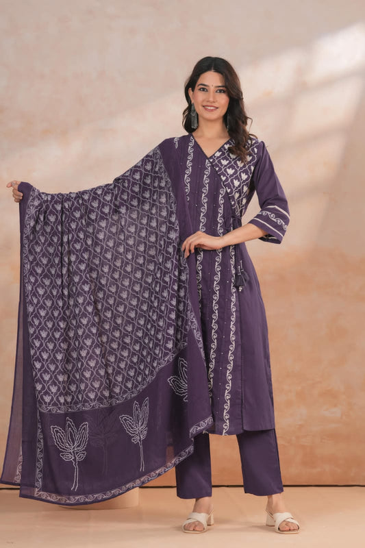 “Afsana Angrakha Luxe Set