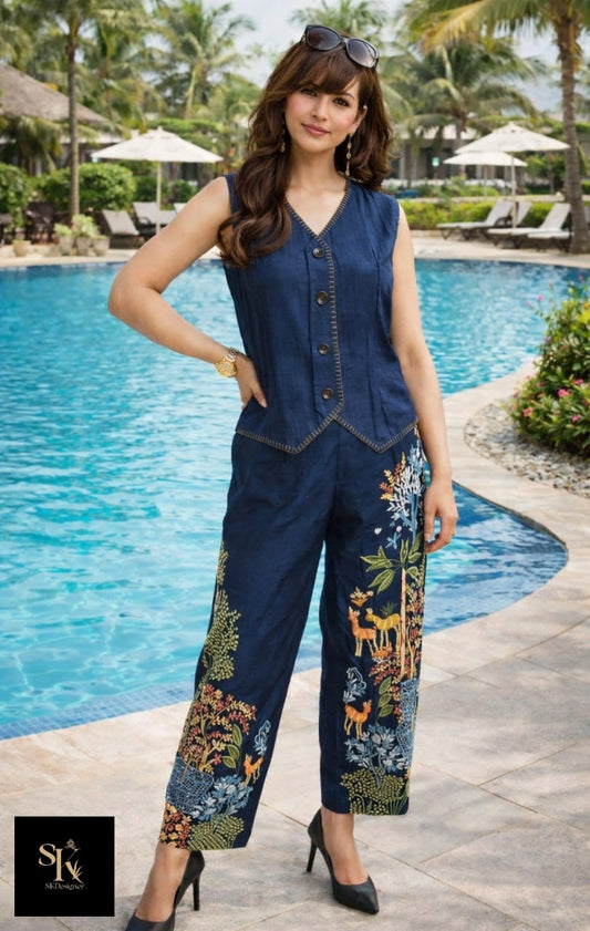 Regal Aura – Designer Pure Silk Luxe Coord Set