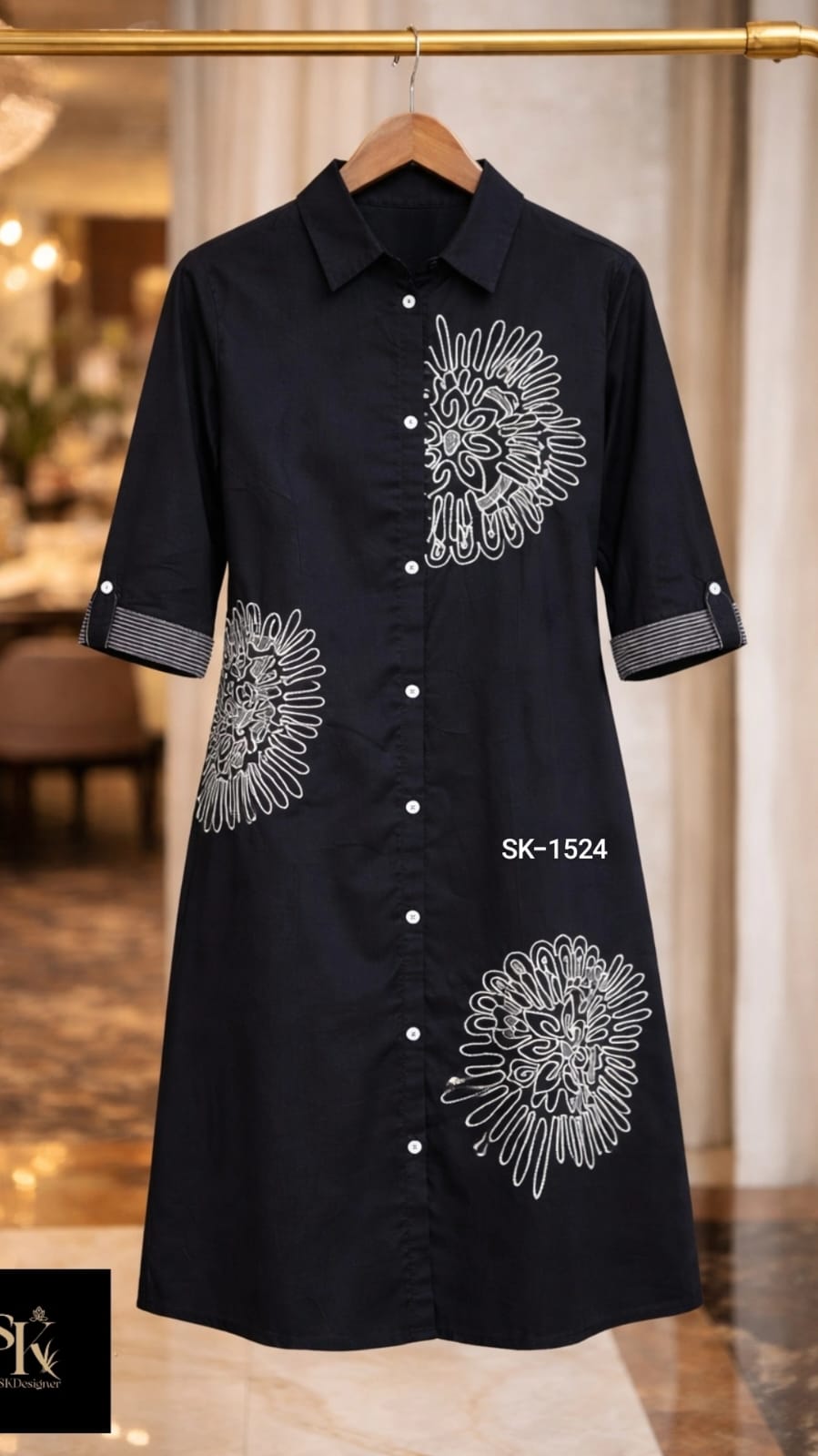 Midnight Power Cotton-Silk Ensemble