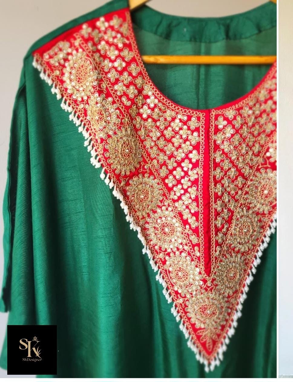Royal Pearl Zardozi Dola Silk Ensemble