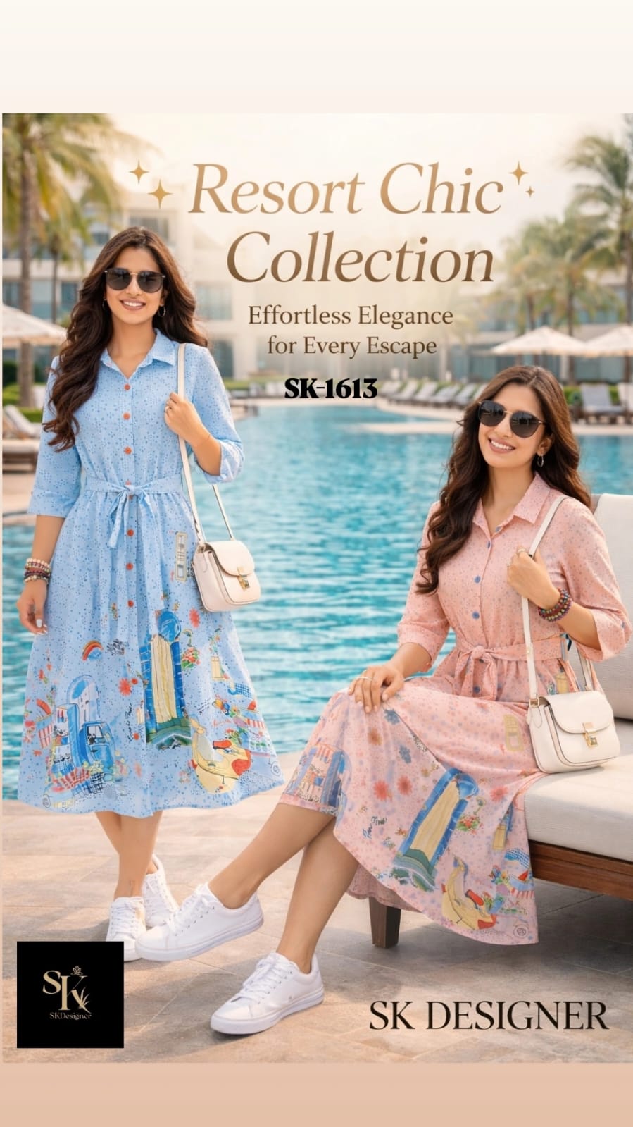 Bloom Breeze Cotton Summer Dress (Blue)