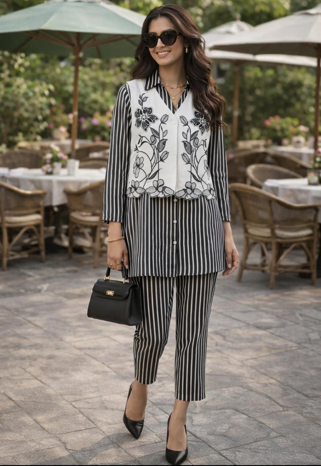 Stripe Story 3-Piece Co-ord Set