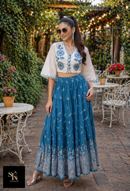 Ethereal Bloom Cotton Co-ord Set