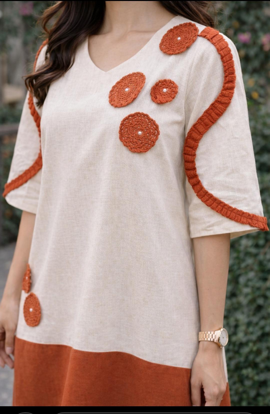 Ivory Whisper Appliqué Dress