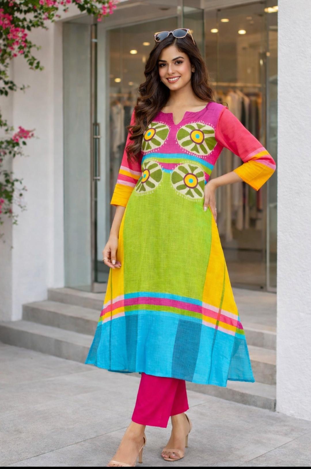 Sunburst A-Line Kurta Set