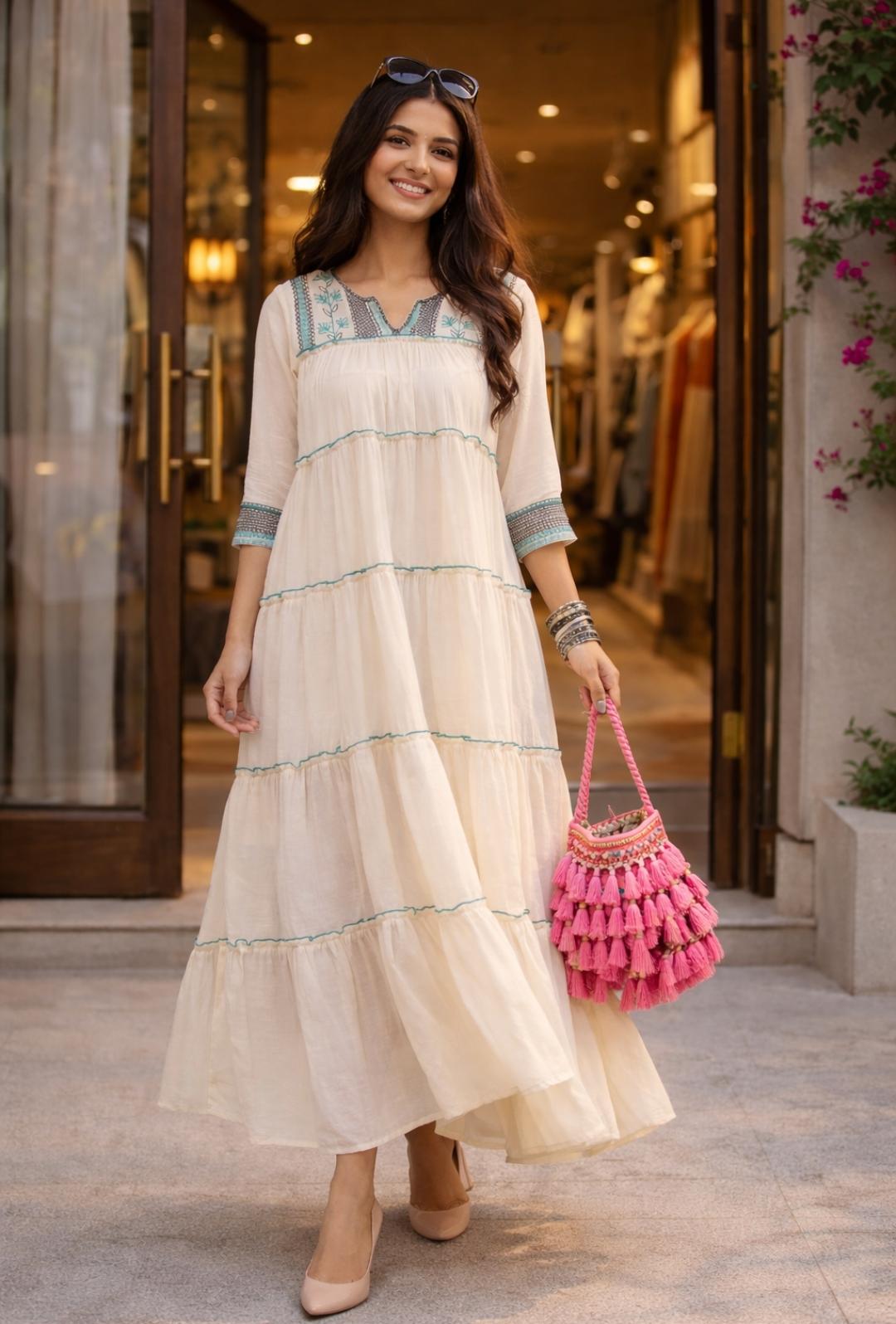 Off-White Grace Layered Gown