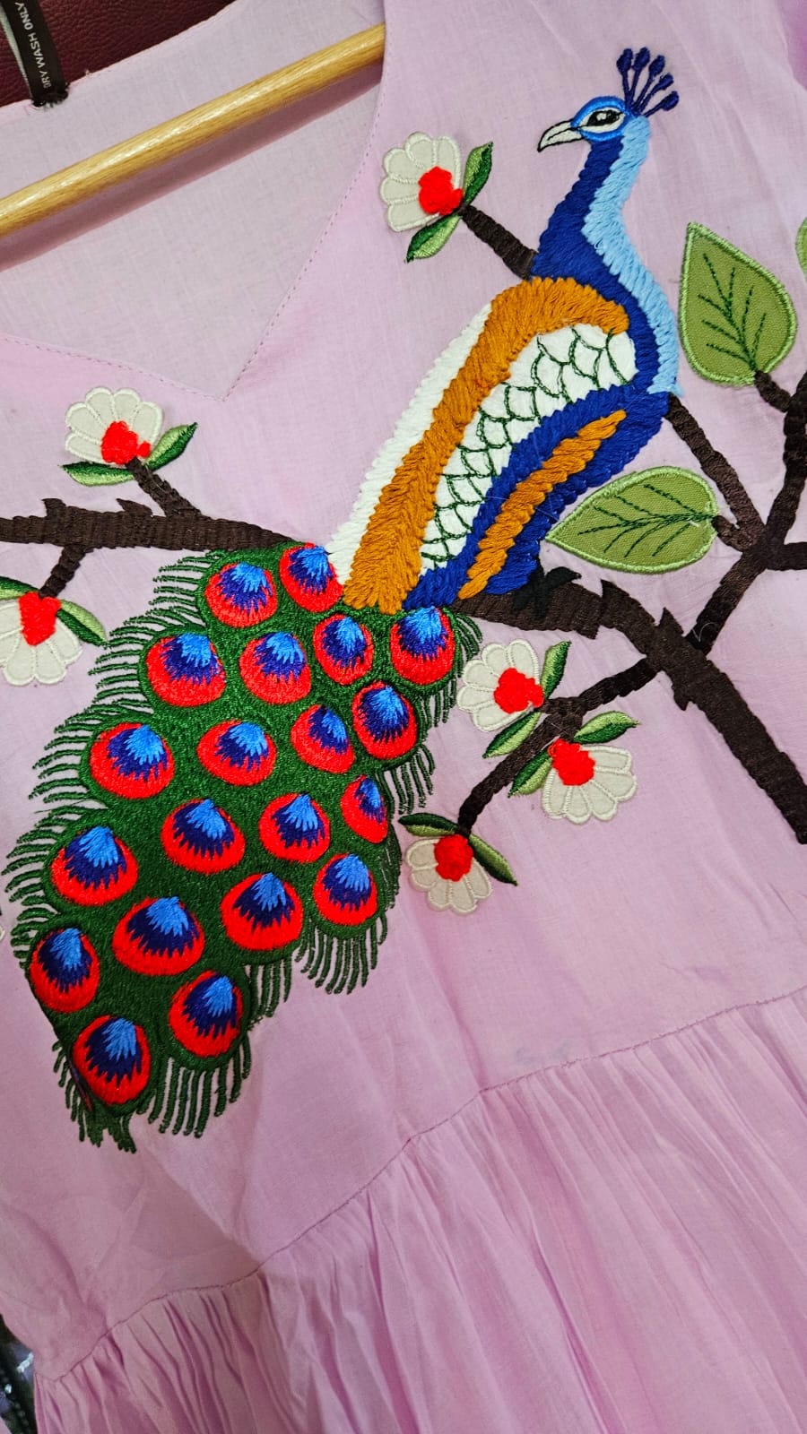 Peacock Grace Layered Gown