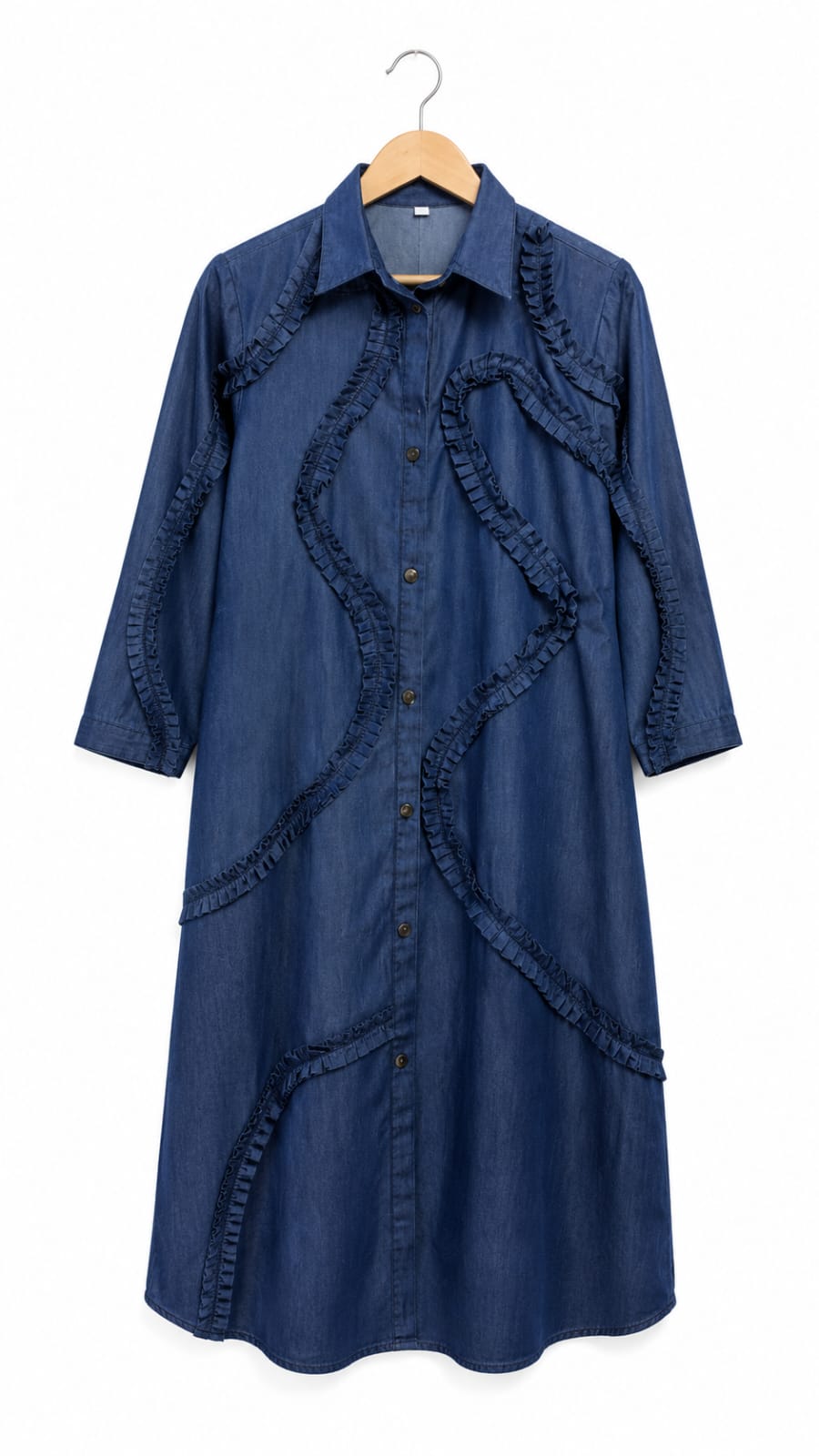 Denim Ruffle Charm Dress